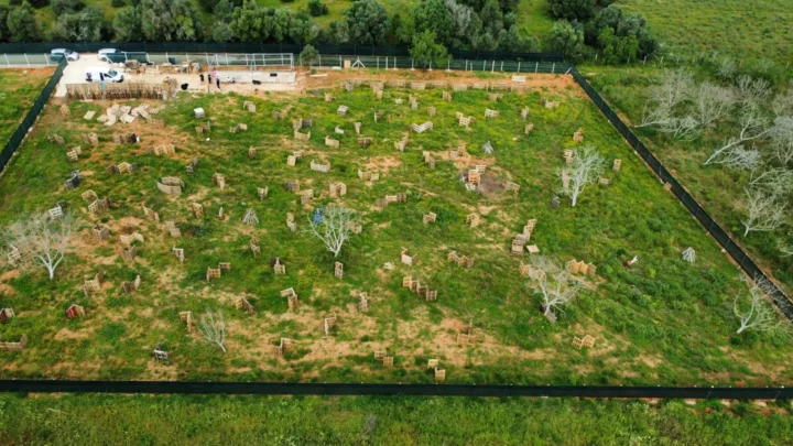Portimão Paintball Playing Field from the Air